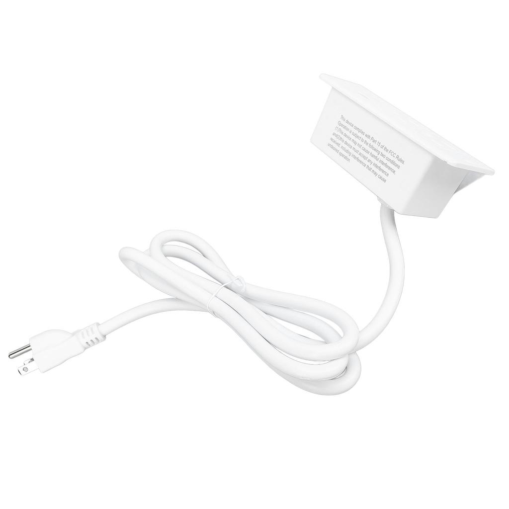 Recessed Power Strip 2 Outlets 1 USB C 1 USB A Ports Fast Charging Desk Outlet with 1.5m Cord for