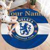 Chelsea F Custom Name Round Area Rug,Carpet Rug for Living Room Bedroom Sofa Playroom Decor,Non-slip Floor Mat