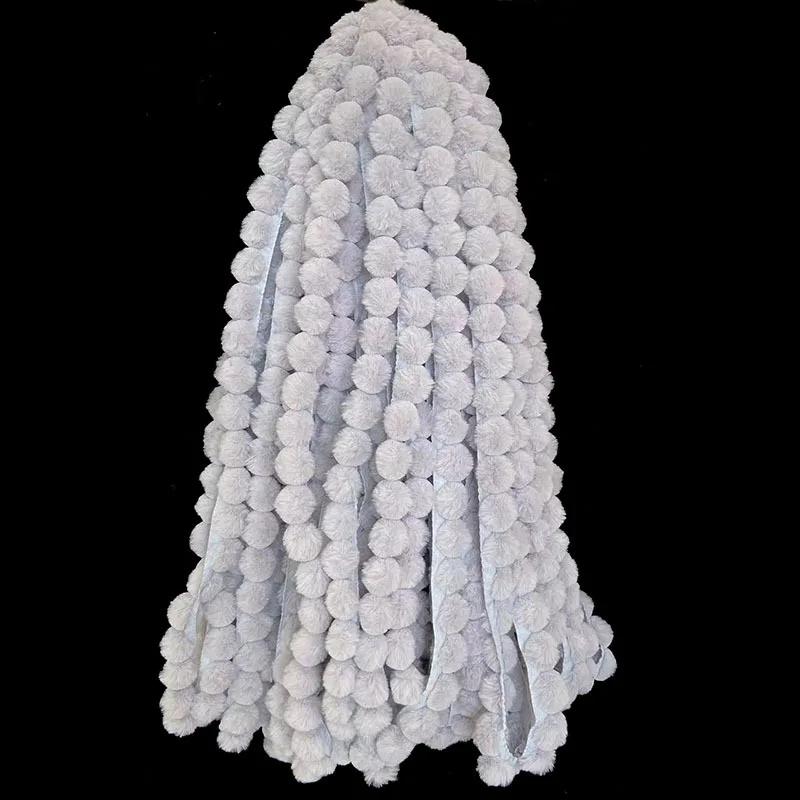 5/10M Faux Rabbit Fur Hairball Ribbon For Handmade DIY Sewing Tops Stage Costume Fluffy Trim Breathable Cuff Plush Strip