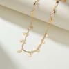 Fashion Gold Color Star Tassel Pendant Necklace For Men Women Minimalist Metal Geometric Clavicle Chain Chokers Jewelry