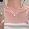 Broken Silver Pearl Necklace, Small Design, High Sense, Simple Temperament, Collarbone Chain, Women's Sugar Cube, Small Diamond, Light Luxury 