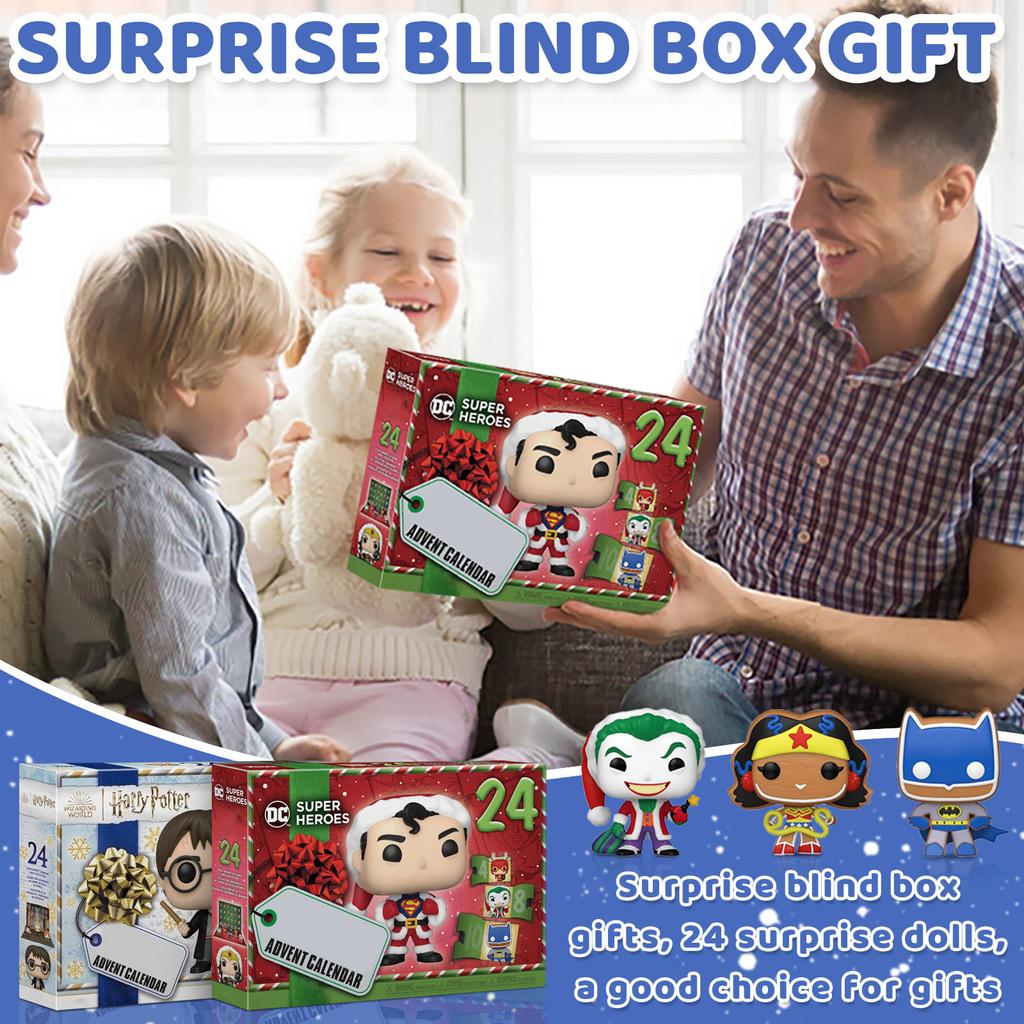 Advent Calendar Contains 24 Gifts, Christmas Cute Figures Doll Advent Calendar, Countdown Calendar With Surprise Toys, Christmas Collectib