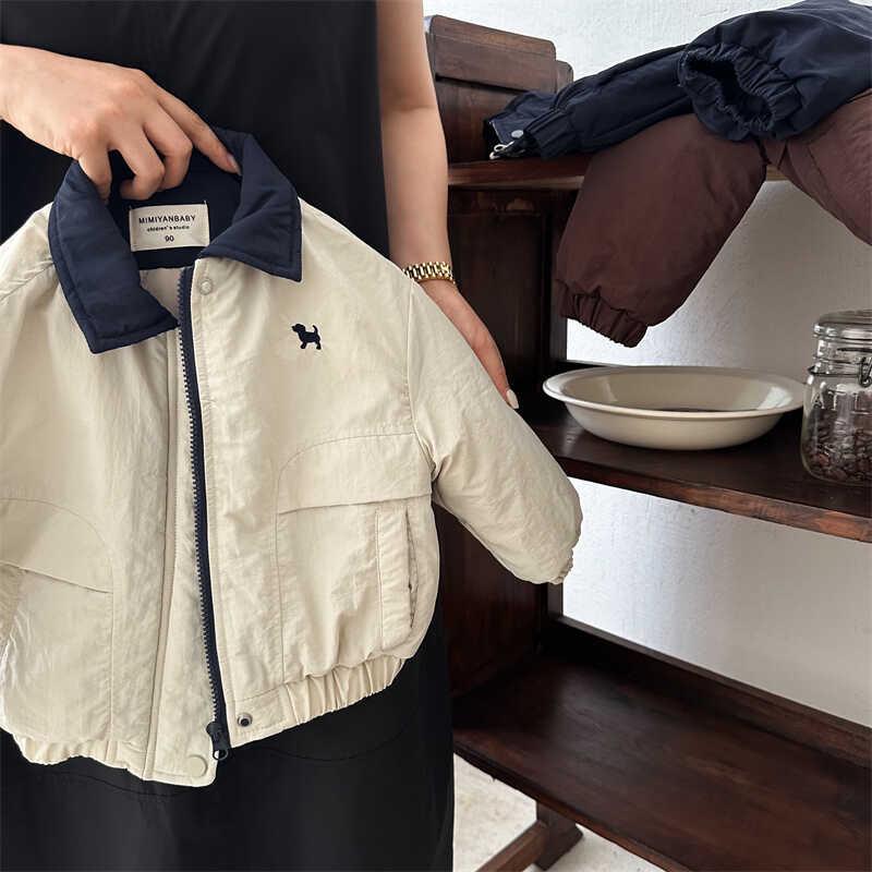 Kinder Cartoon Welpen Baseball Jacke: Trendige Baumwoll-Reversmäntel für Jungen und Mädchen - Herbst/Winter-Kollektion