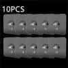10/20PCS Strong Adhesive Hooks Clear Picture Frame Poster Wall Nails Hangers Cabinet Kitchen Bathroom Accessories Screw Holder