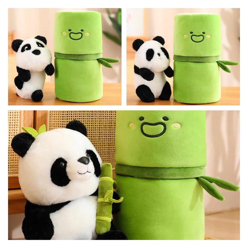 Authentic Panda Plush Toy With Bamboo Perfect Souvenir From China!