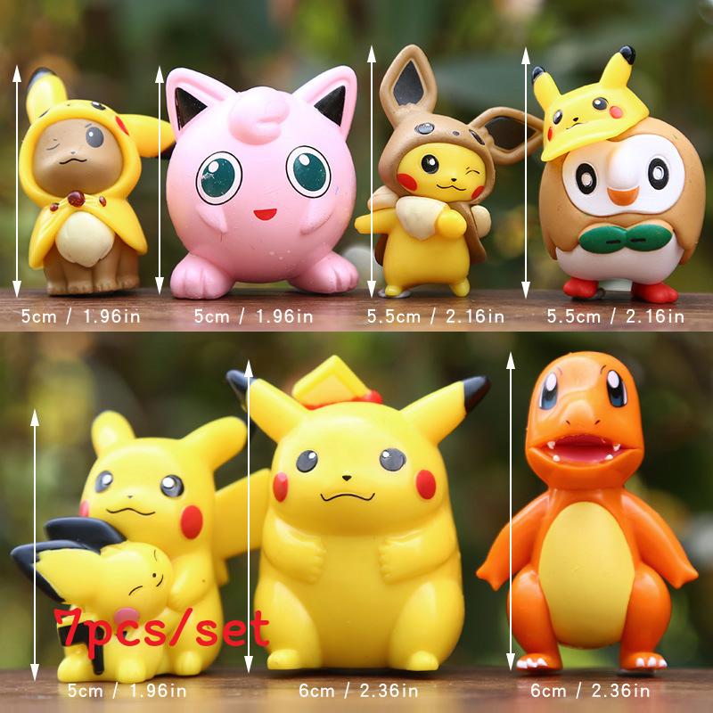 

Mini Pokmon Collectible Figures Desktop Car Decoration Ornaments Children For