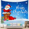 Cartoon Santa Claus Pattern Tapestry Home Bedroom Living Room Wall Decoration Christmas Theme Tapestry