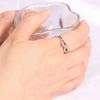 Creative Stainless Steel Ring 6MM 8 Shape Micro Inlaid Diamond Elegant Jewelry