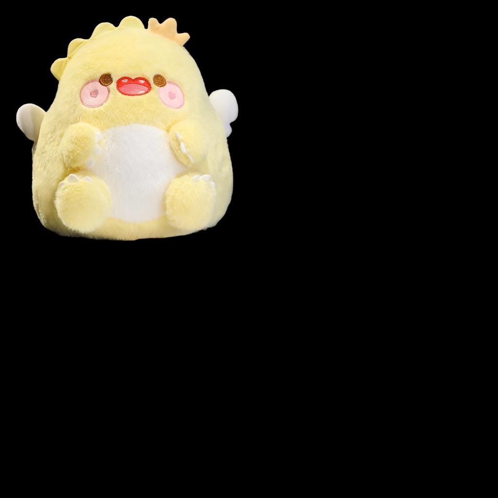 Niedliches Engel Dinosaurier Plüschtier Kissen für Kinder, PP Baumwolle gefüllt weicher Stoff, Perfektes Geburtstagsgeschenk, 30*26cm