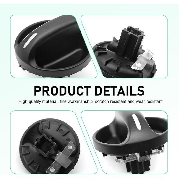 3 PCS Car Climate Control Knobs, ABS Heater Fan Control Switch Panel Knob Kit, Precise Fit Replacement OEM# 55905-0C010, Compatible with 2000 2001