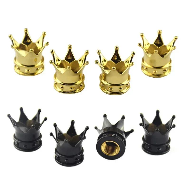 4PCS/SET Wheel Tire Valve Caps Cover Silver Crown BLACK Diamond Motorcycle Tyre Dust Caps Car Truck Valve Air Bicycle Cover Ste