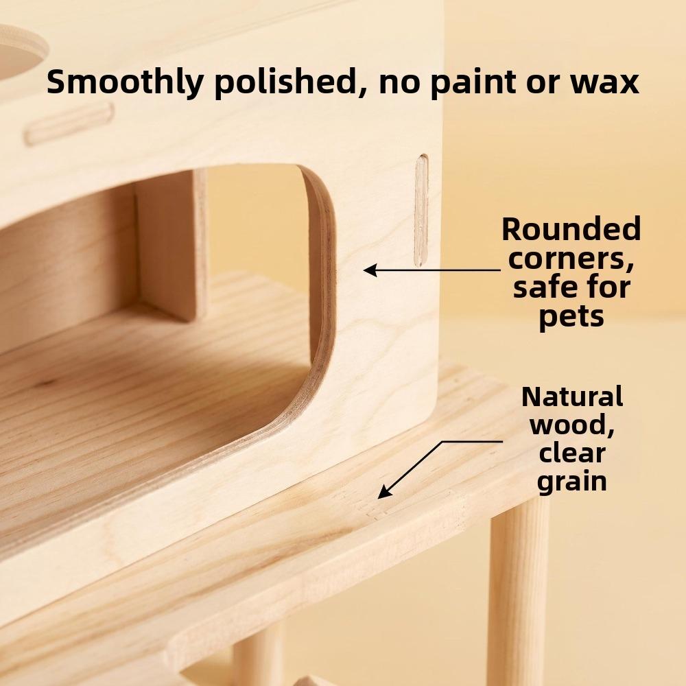 L-shaped Hamster Shelter House Easy To Install Pet Climbing Toy Hamster Playground for Small Pets