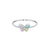 Color Zircon Butterfly Ring Women's Light Luxury Simple Niche Design High-end Ring for Girlfriend Valentine's Day Gift