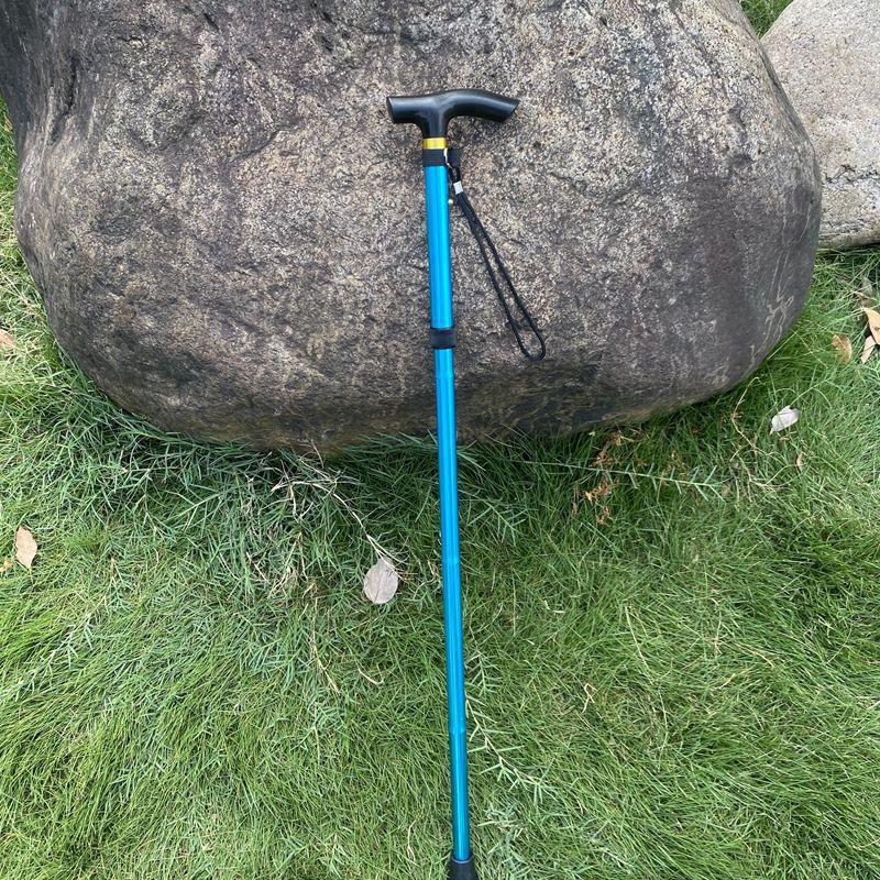 1PC Aluminum Alloy Telescopic Walking Stick Folding Trekking Pole Hiking Cane Crutch for Elderly People Outdoor Walking