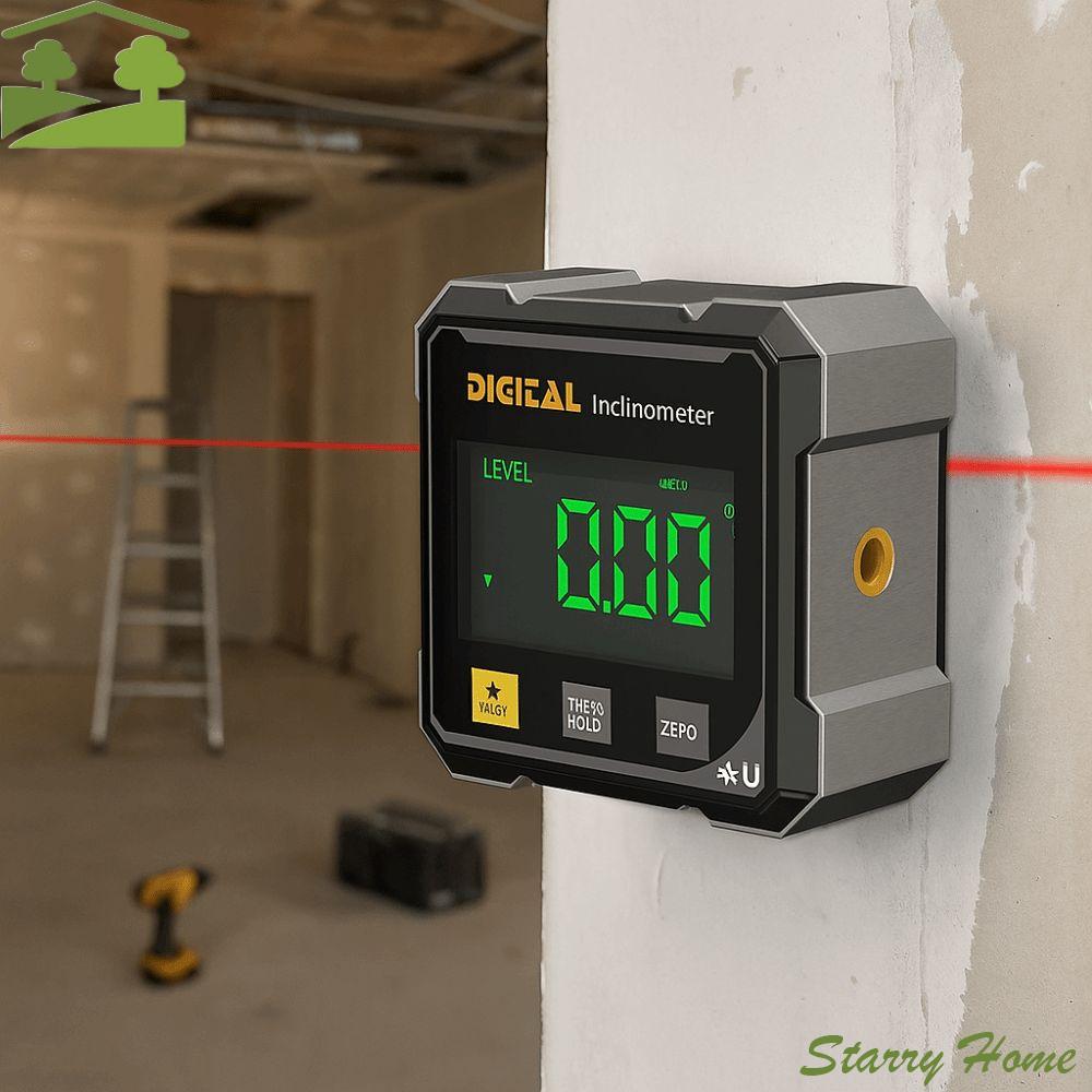Four Sided Display Angle Gauge Digital Display Accurate Angle Gauge Magnetic Suction Compact Level Protractor Inclinometer