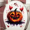 Halloween Blood Skull Funny Toilet Sticker Halloween Gift Self-adhesive Toilet Seat Decal Bathroom Fashion Waterproof Decoration