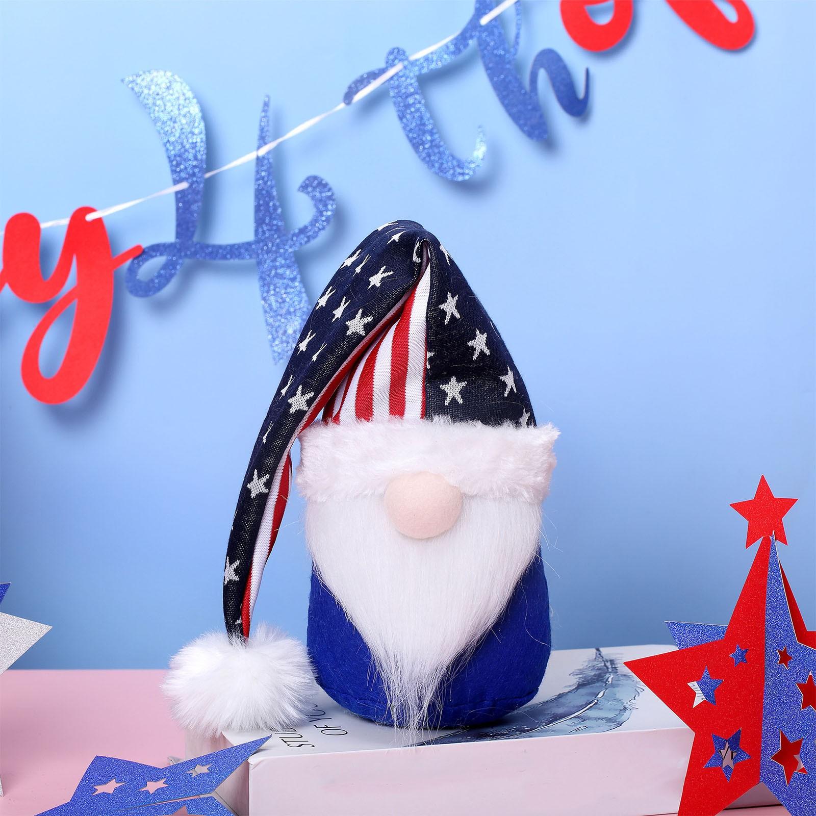 

Шляпа ко Дню независимости Америки Безликий лес Кукла старика Кукла Подвеска One Size