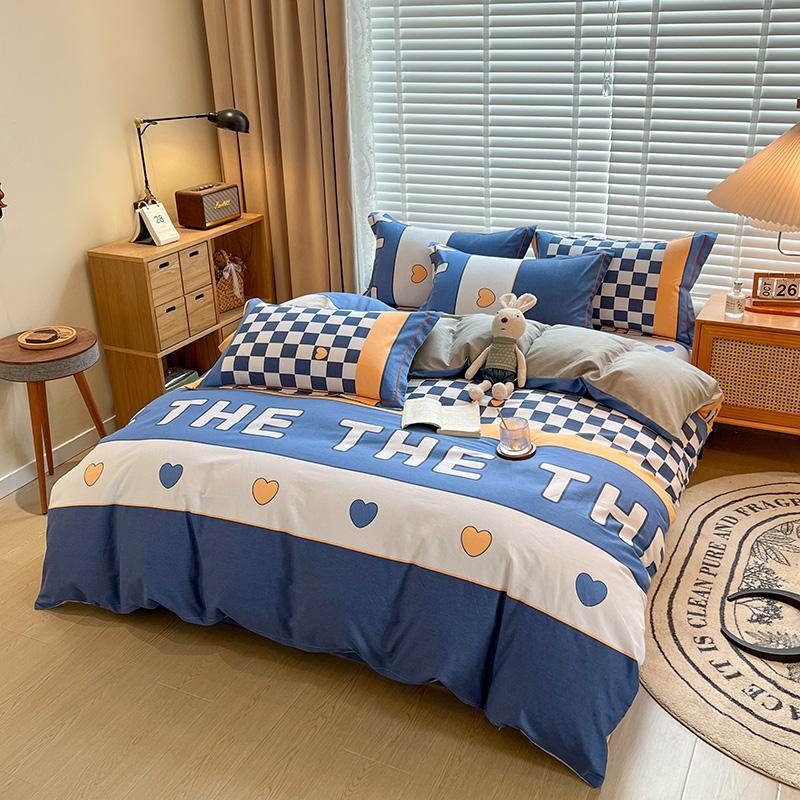 Nordic Thickened 100 Percent Cotton Brushed Duvet Cover Soft Skin Friendly Comfortable Single Double Quilt Cover
