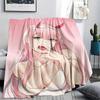 1PC DARLING In the FRANXX Zero Two Print Flannel Blanket, High Quality All Seasons, Home Decor, Warmth and Comfort, Perfect for Christmas Gifts