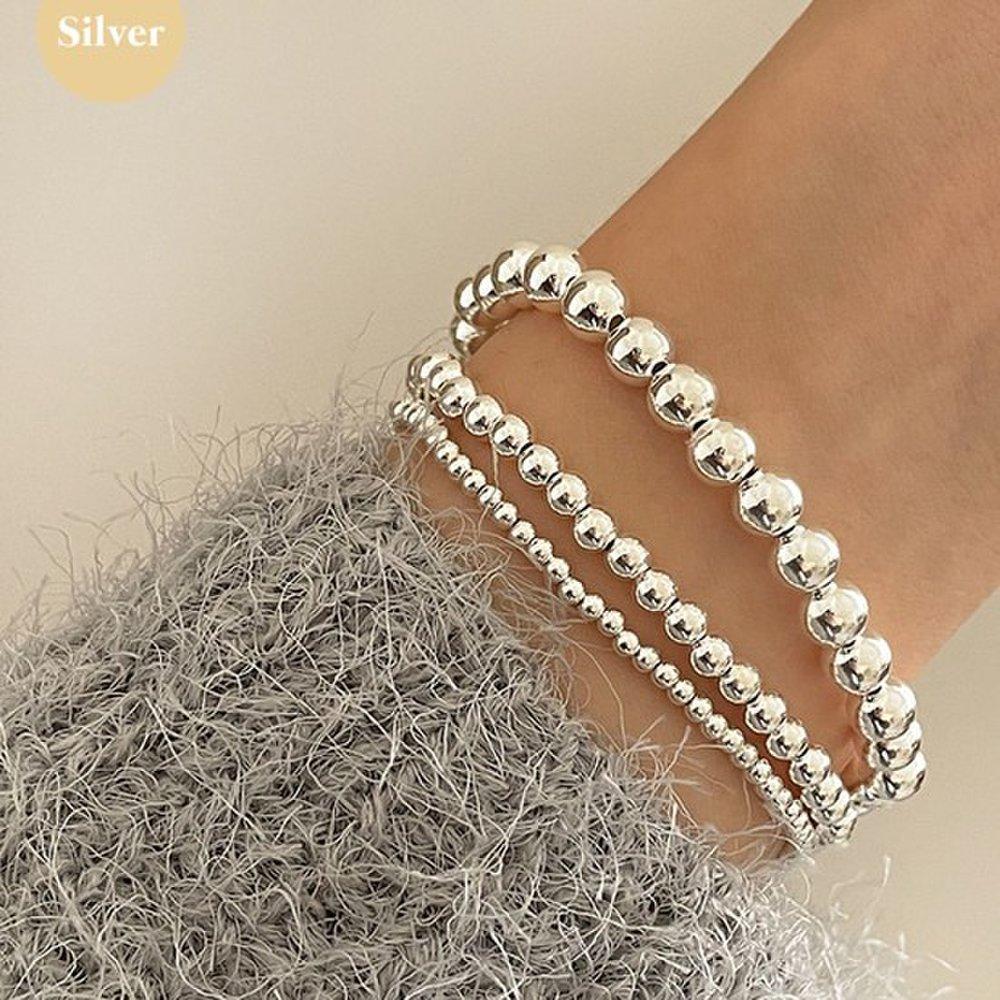 

(925 Silver) Silver Beads C 10 Ring Anklet Silver 925 Silver