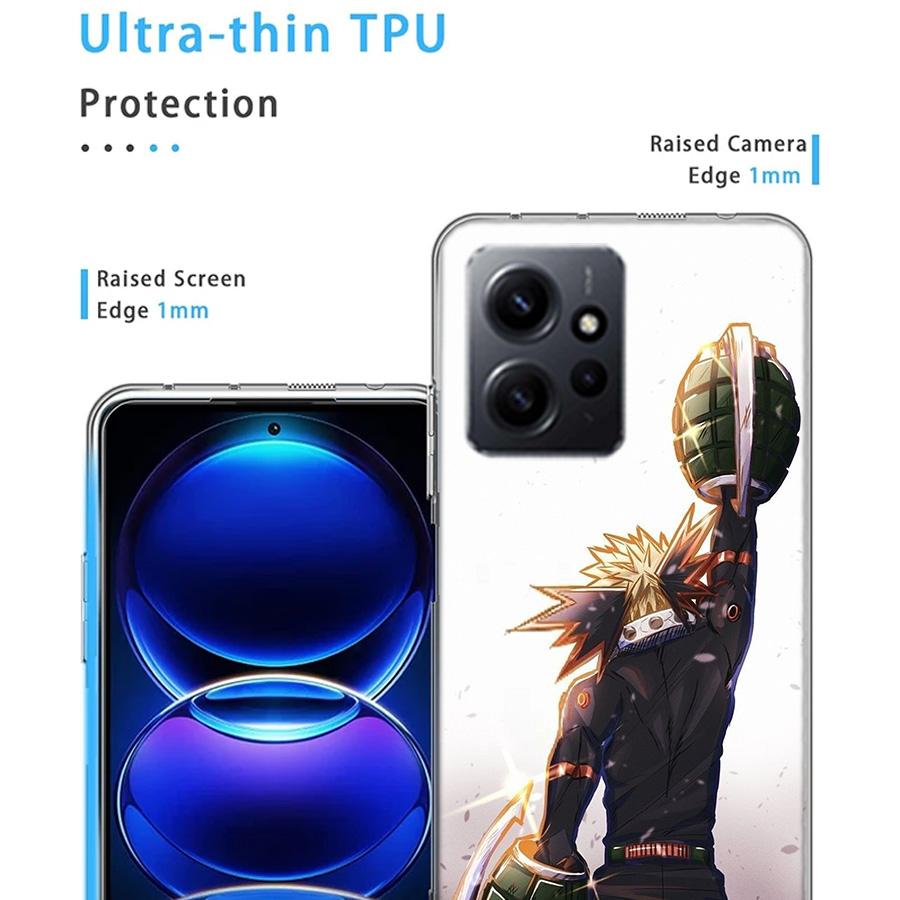 My Hero Bakugou Katsuki Phone Case For Redmi Note 14 15 Pro 5G 13 12 Pro Plus 11 11T 11E 11S 10 Pro 10S 9 9S Cover Cell Clear TP