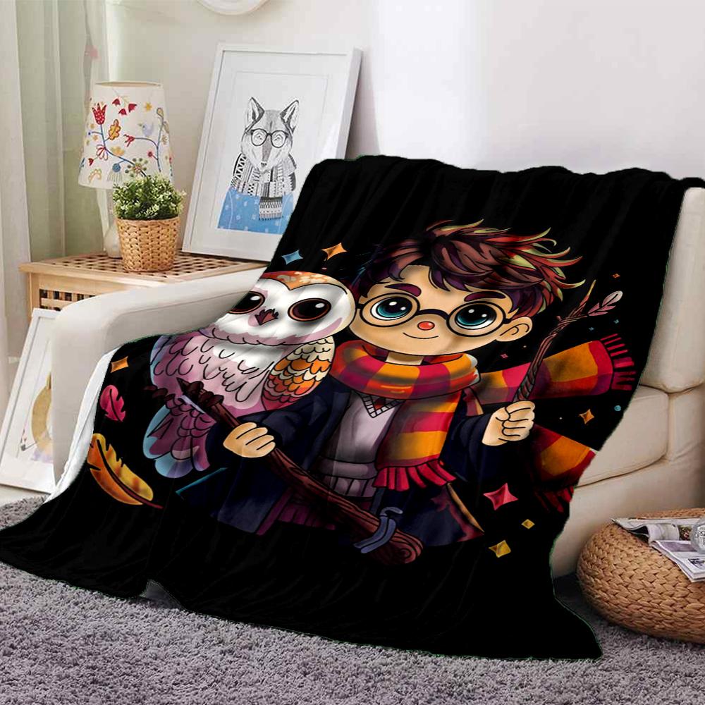 Harry Potter Theme Printed Blanket - Perfect for Couch, Bed, Travel & Outdoor Use | Machine Washable, Cozy & Durable.