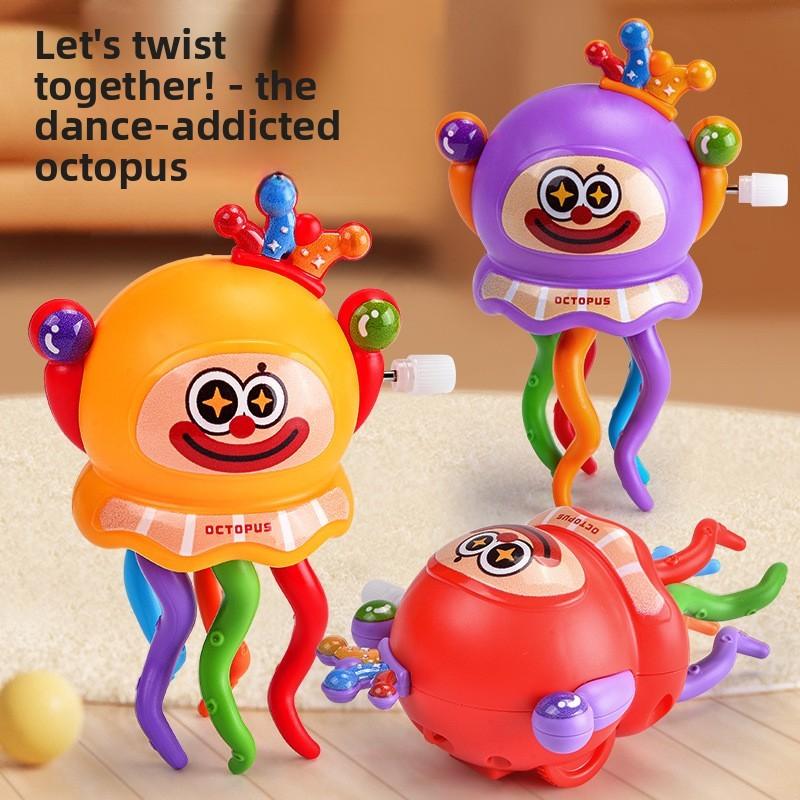 Fun Linked Chain Clown Octopus Handheld Toy Sensory Play Interaction Parent