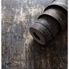 Matte Thick Textured Wallpaper Distressed Charcoal Gold Blue Wall Covering Industrial Style Non-Woven Wall Paper