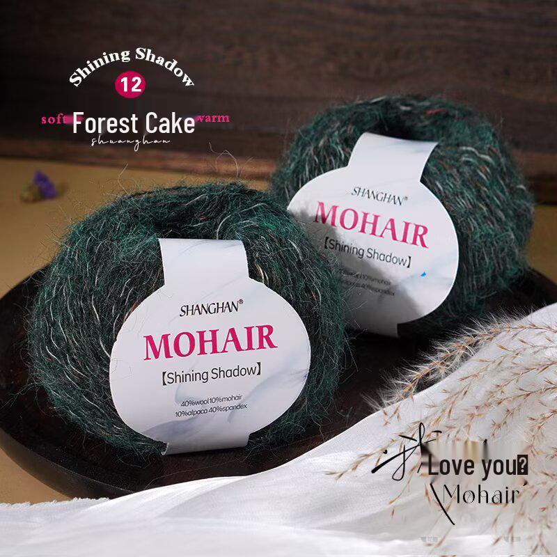 Mohair Silk Gradient Wool Scarf & Knitted DIY Kit for Sweater, Coat, Hat, Shawl