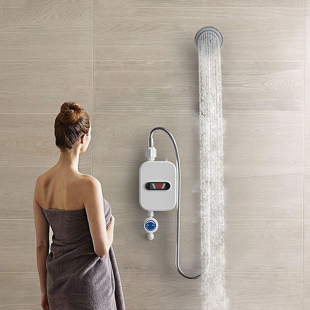 3000W Hot Water Heater Digital Display Instant Heating Machine 110V 220V Tankless Water Heater for Bathroom Hot Water Shower