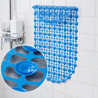 Suction Cup Bath Mat Non-Slip Mat Machine Washable Bath Tub Bath Rug with Drain Holes