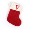 Red Christmas Socks Snowflake Alphabet/Letters Christmas Knitting Stocking Gifts