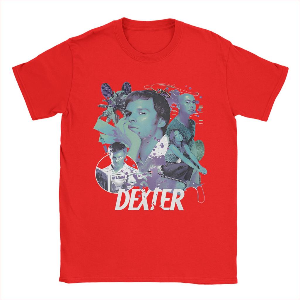 Dexter Morgan Movie Cotton TShirt For Male Summer Crime TV Drama  Retro T Shirts O Neck Tee Shirt Plus Size Hot Sale Clothes