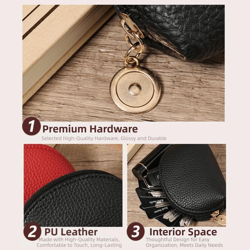 Portable Card Storage Pouch PU Leather Women's Wallet Casual Coin Storage Bag  Women Men