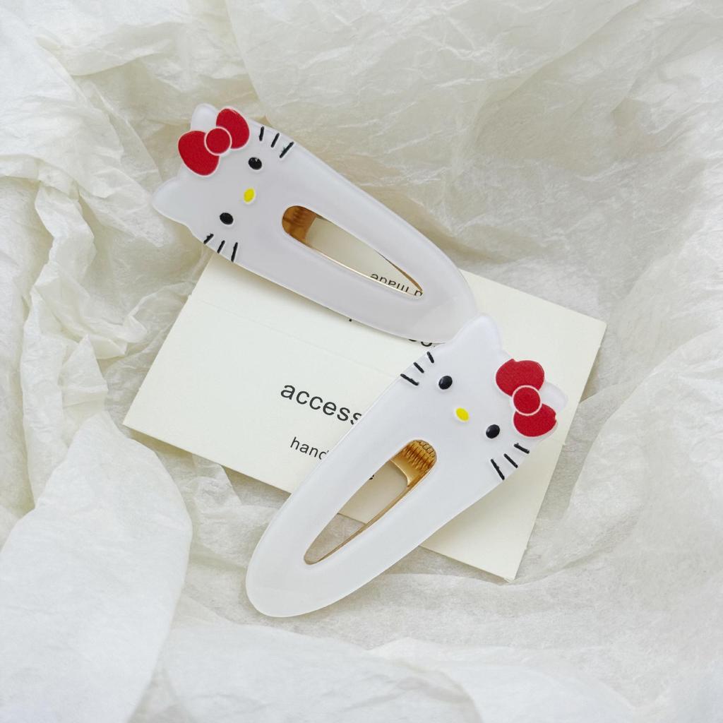 Japanese Cartoon KT Duckbill Clip: Sweet & Cute Hair Accessory for Kids & Students