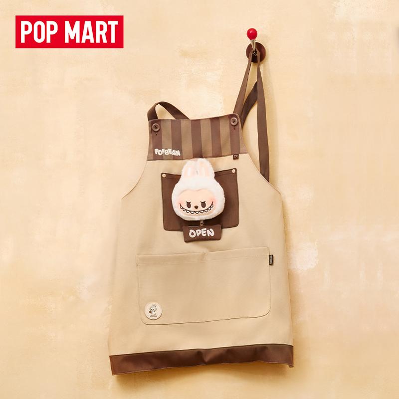 New POP MART The Monsters LABUBU Bubbles Cute Bean Coffee Factory Collection, Apron Trend Based Products PPMT-2508-0070