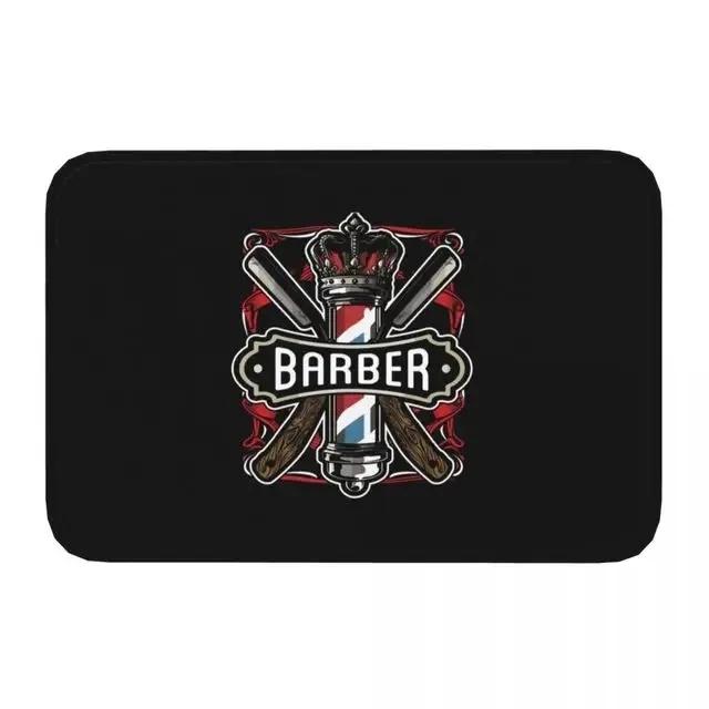Barber Shop Mat Welcome Doormat Balcony Indoor Corridor Porch Entrance Floor Carpet Machine Washable Floormat Accessories Rug
