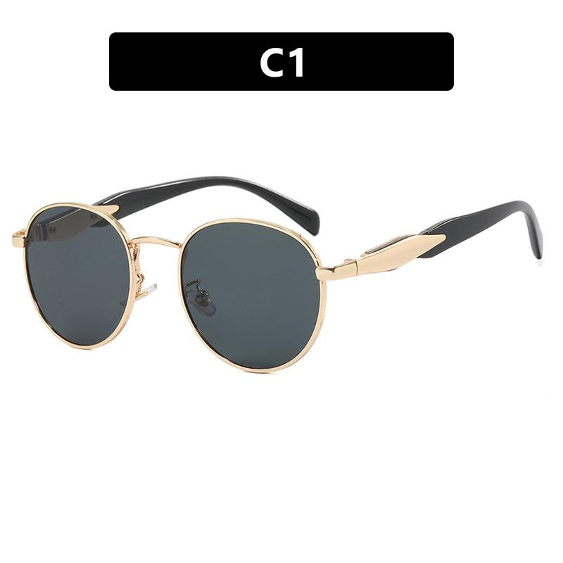 Retro Round Metal Sunglasses Women Glasses New Fashion Leopard Sun Glasses Trendy Brand Designer Eyewear Female Male UV400