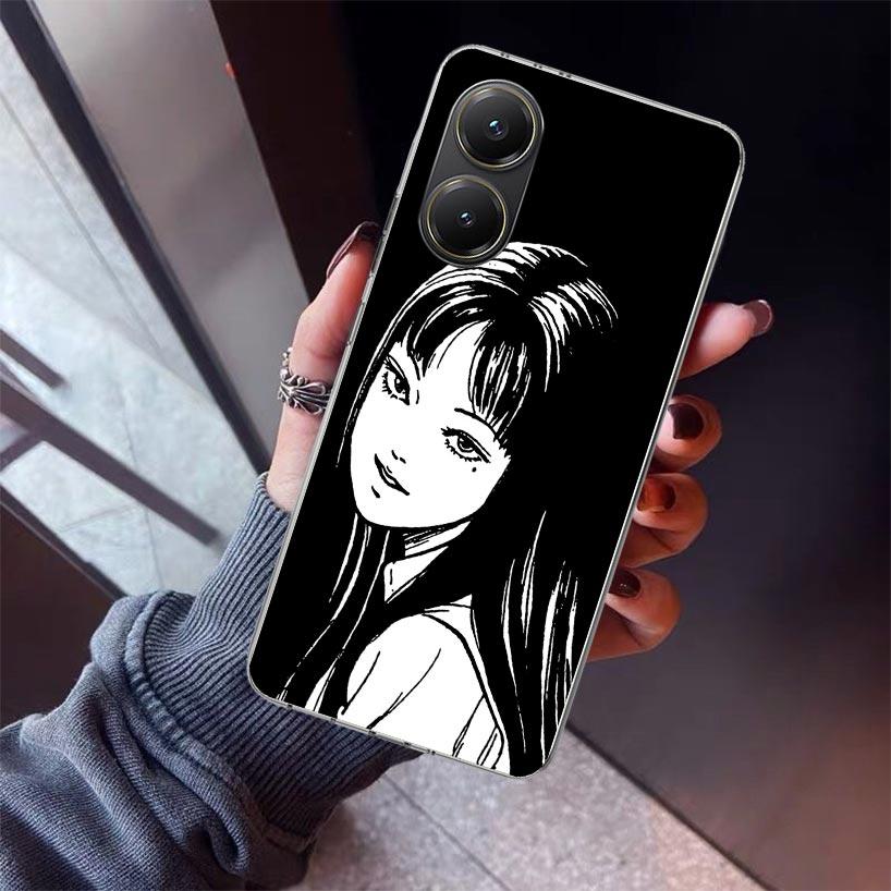 Japanese Horror Comic Anime Phone Case For Xiaomi Poco X7 X6 X5 Pro F7 Ultra Redmi 15C 15 13 13C 12 12C 10 10A 10C 9 9A 9C 9T Sh