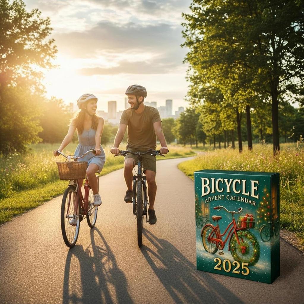 Cycling-Themed Ornaments 2d Acrylic Bike Ornament Set Bike Christmas Decorations Unique Advent Calendar For Enthusiast Christmas