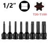 1pcs Torx Socket Bits 1/2 Inch Drive Socket Adapter Screwdriver Bits T20 T25 T27 T30 T35 T40 T45 T50 T55 T60 T70 T80 Series