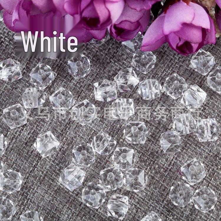 White Transparent Acrylic Cube Beads/Tissue Box for DIY Beading 8mm