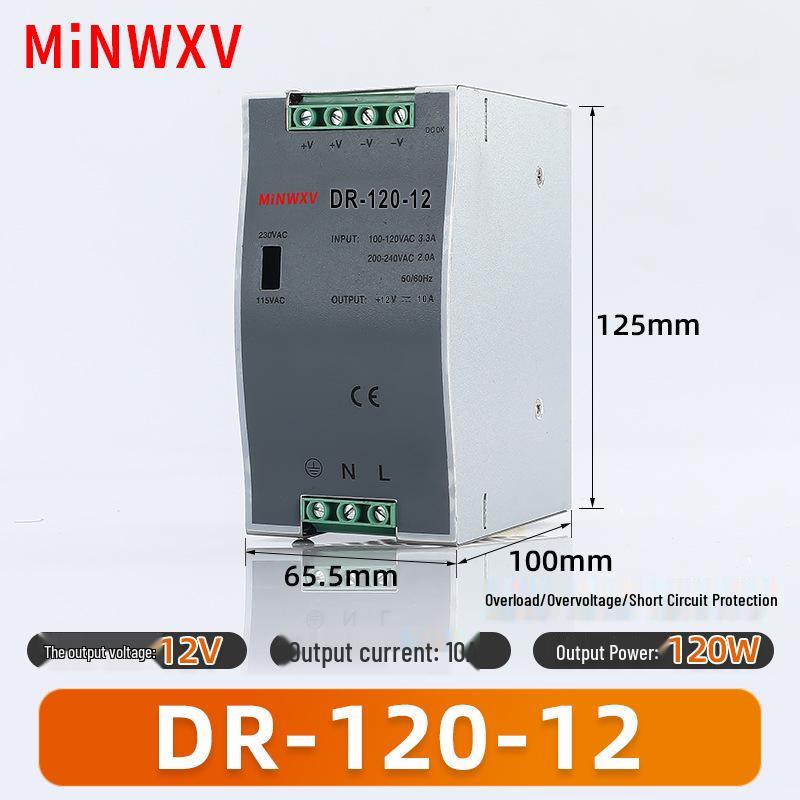Ultra-Thin DIN Rail Mounted Power Supply, 12V/24V for Industrial Monitoring