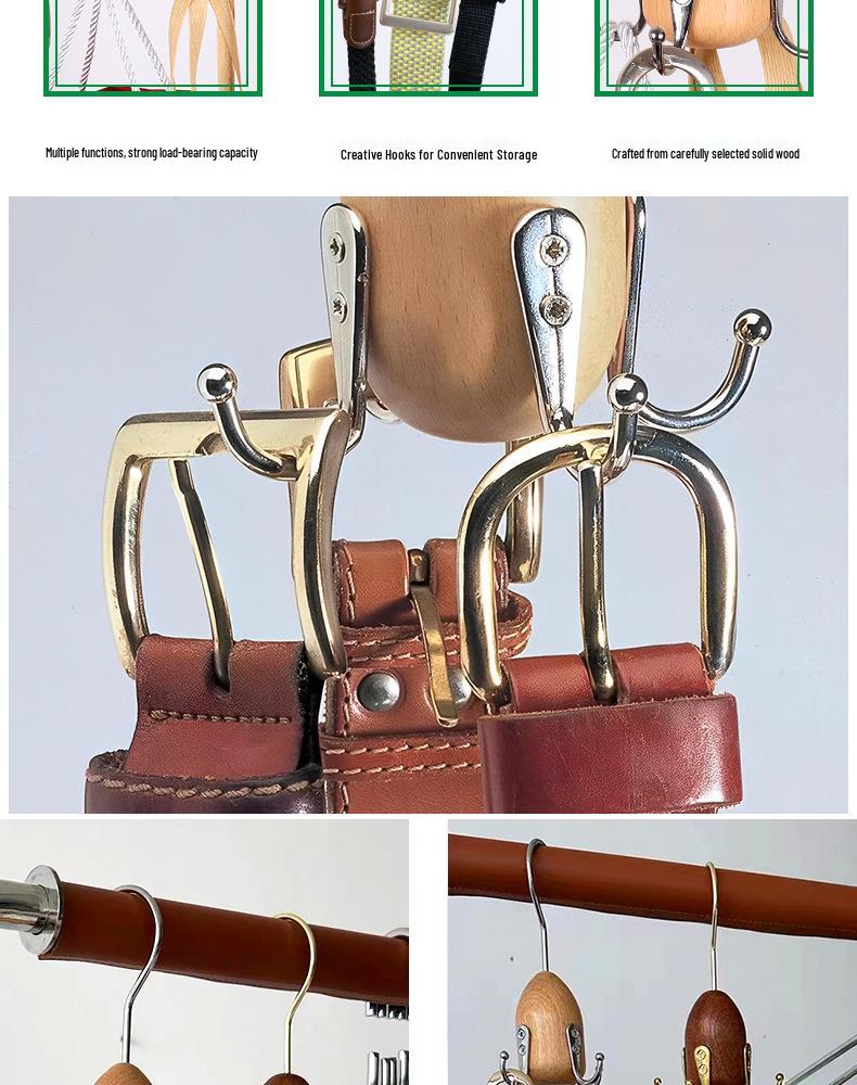 Nordic Solid Wood Multifunctional Hook for Keys, Ties, Bags, Wardrobe, Cabinet, Coat, and Hat Rack