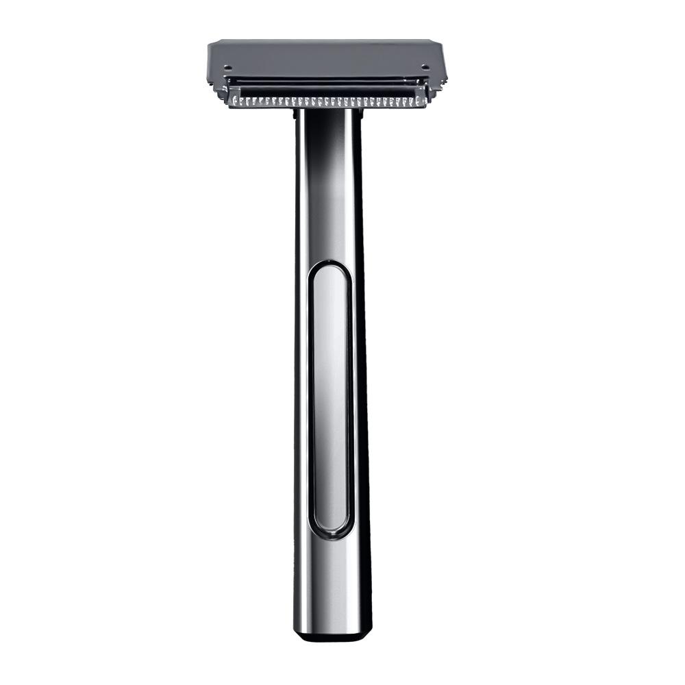 Rasoir de sécurité à double lame Métal à l'ancienne Conception de lame demi-garde pour le corps masculin Alliage Rasoir Injetcor à l'ancienne