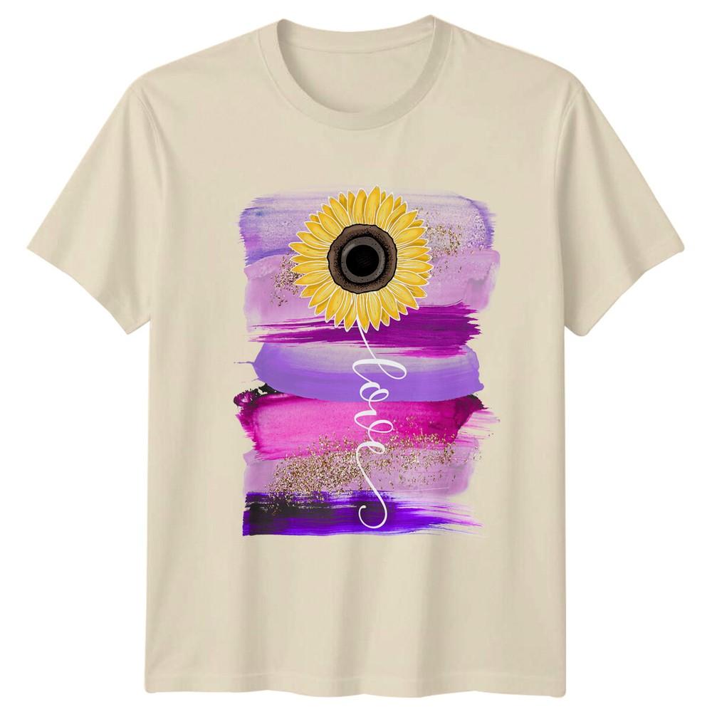 Love Sunflower Watercolor Floral Art TShirt Nature Unisexs Unisexs