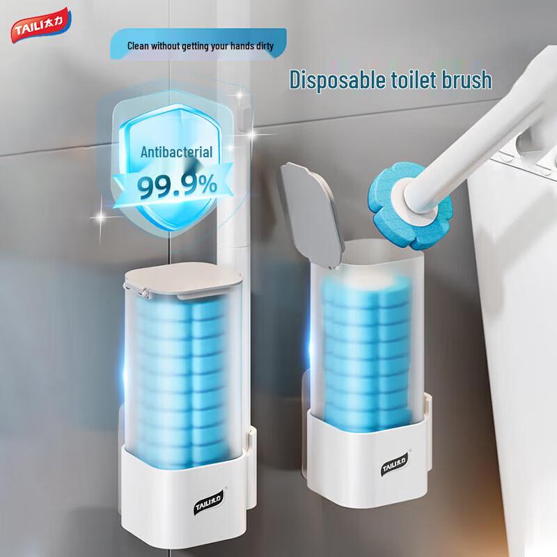 

TAILI Disposable Toilet Brush System with 6 Refills