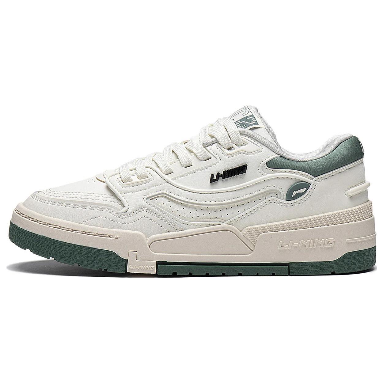 

Li Ning 001 BTC Abrasion Resistant Breathable Low top Skateboard Shoes Women s White Green AGCT008-1 35.5