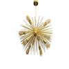 Brass Shiny Flush Mount Pendant Lighting - 10 Arms (Golden, Standard Size)