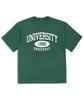 UNDEROFF Oversized Crew Neck University Short Sleeve T-Shirt White Blue
